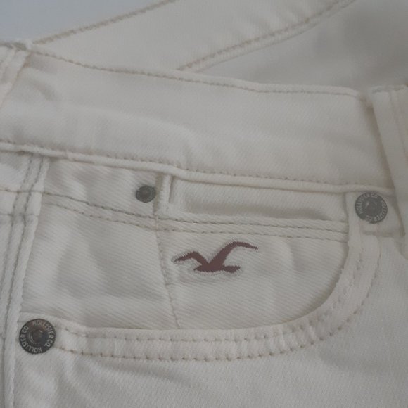 HOLLISTER  Cream Denim Flare Bell Bottom Jeans - Picture 5 of 7